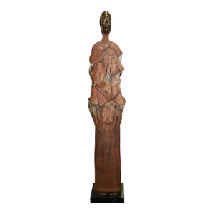 Naida Seibel Ceramic Brass Sculpture Female Figure