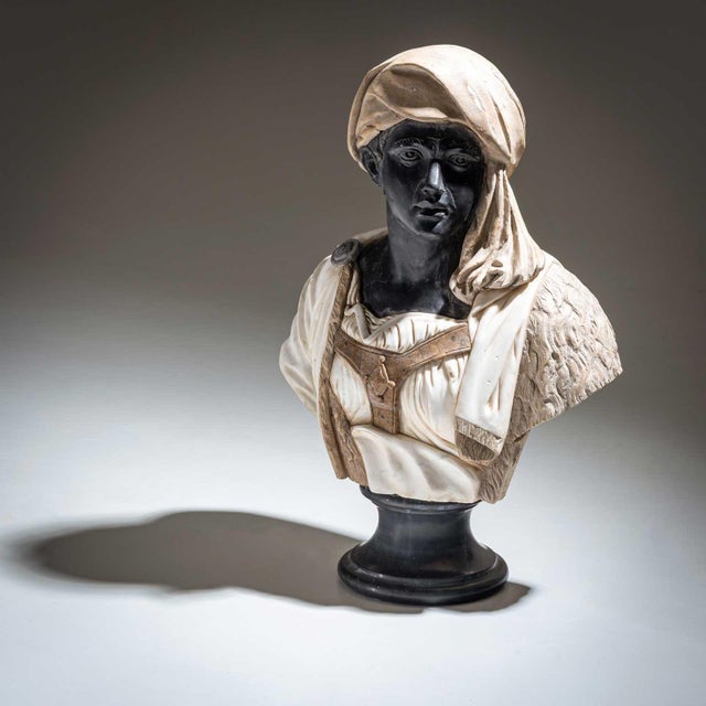 Bust of an African Man, 20th Century, Marble For Sale - Image 3 of 18