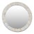 White Oyster Shell Inlay Round Mirror, as in Bone Mirror; For Wall or TableTop, Handmade For Sale