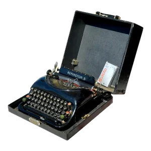 Vintage Remington Rand Model 5 Typewriter With Portable Carrying Case