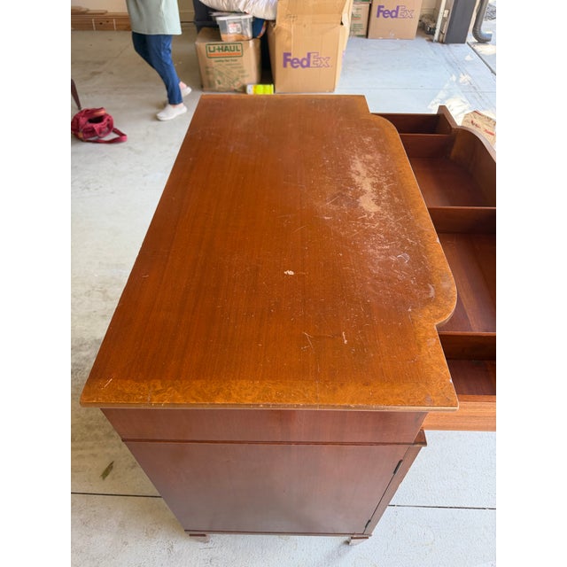 19th Century Hand-Painted Satin Wood Antique Satinwood Cabinet For Sale - Image 9 of 12