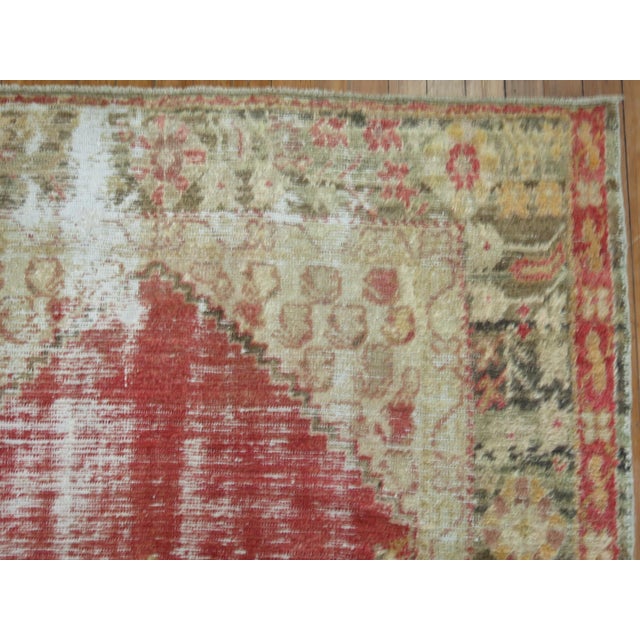 Distressed Antique Angora Oushak Rug - 4'5" x 8'6" For Sale - Image 4 of 6