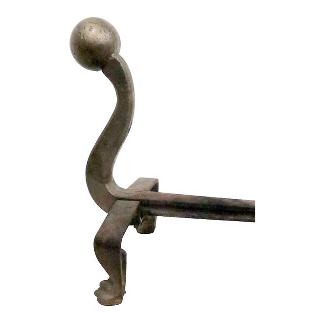 Early 20th Century Pair Arts and Crafts Andirons For Sale - Image 4 of 12