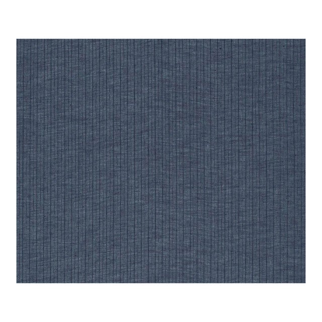 Sample - Schumacher Cascade Stripe Sheer Fabric in Indigo For Sale