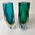 Blue Mid-Century Modern Art Glass Sommerso Vases - Attributed Flavio Poli- Set of 2 For Sale - Image 8 of 12