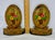 1920’s Cast Iron Bookends Handpainted Enamel Finish Oval Shape Basket Filled With Flowers Motif - A Pair For Sale - Image 9 of 12