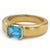 Swiss Blue Topaz Wedding Ring | Dainty Stackable Gemstone Ring | December Birthstone Ring Us 7 For Sale - Image 4 of 4