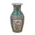 Chinoiserie Chinese Hand Made Pink Turquoise House People Scenery Graphic Vase For Sale - Image 3 of 10