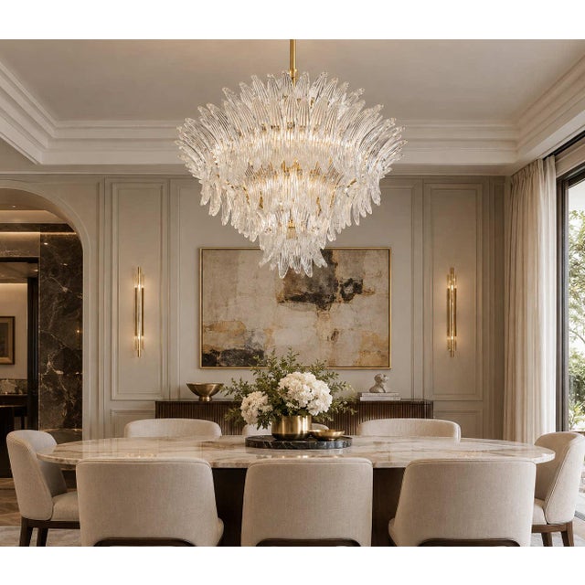 21st Century Tropical Palmette Chandelier by Fabio LTD For Sale - Image 6 of 6