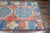 Textile 1970s Vintage Turkish Handmade Wool Cotton Orange Blue Area Rug For Sale - Image 7 of 11