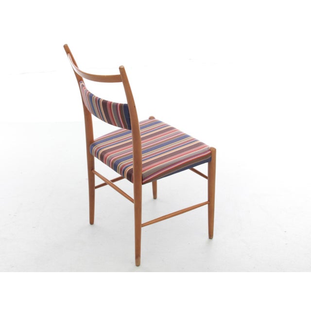 Scandinavian Chairs attributed to Yngve Ekstrom, Paul Smith Fabric for Stolab, 1950s, Set of 4 For Sale - Image 8 of 14