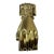 Large Vintage Solid Heavy Brass Ladies Woman Dainty Hand Front Door Knocker Set For Sale
