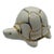 Mid-Century Modern Ceramic Turtle Figurine - White With Gold Accent For Sale