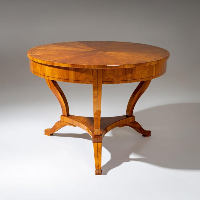 19th Century Biedermeier Cherrywood Center Table, Germany For Sale - Image 4 of 10