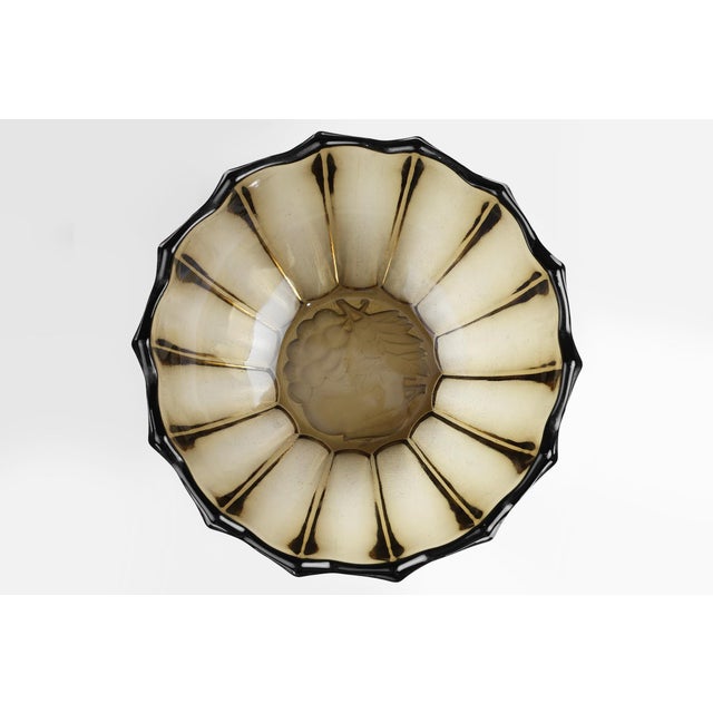 Art Deco Bowl in Glass and Wrought Iron, Belgium, 1920s For Sale - Image 11 of 14