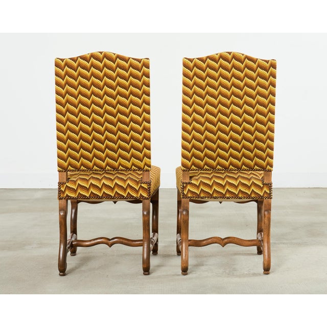 Set of Eight French Louis XIII Os De Mouton Maple Dining Chairs For Sale - Image 16 of 17