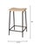 This counter-height stool pairs industrial strength with artisanal beauty. Its hand-forged iron legs, finished in a deep,...
