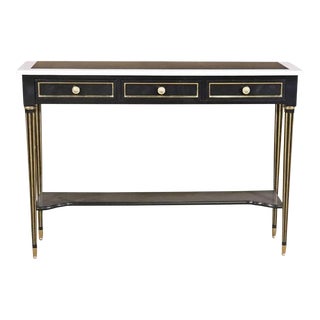 Maitland Smith Directoire Style Ebonized Console Table For Sale