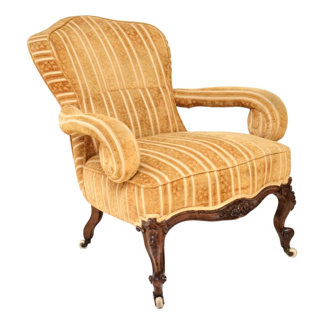 Antique Victorian Carved Walnut Chair, 1860s For Sale