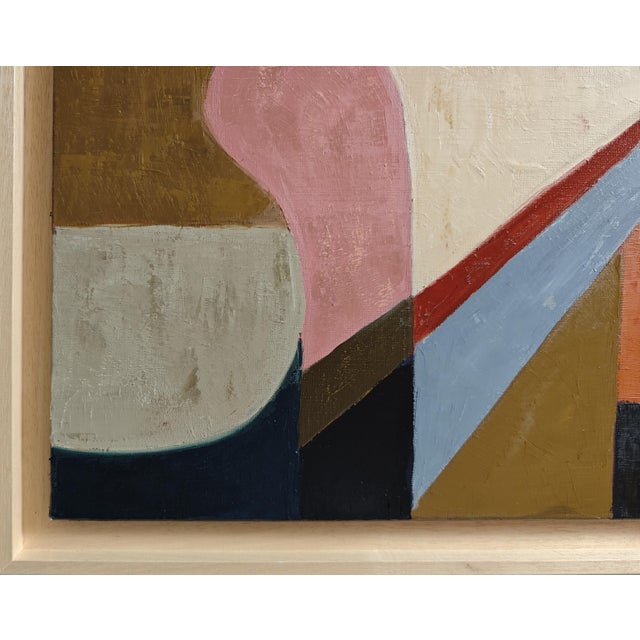 Paint Souvenir D’une Harmonie, Abstract Geometric Oil Painting Framed by Sophie Dumont For Sale - Image 7 of 8