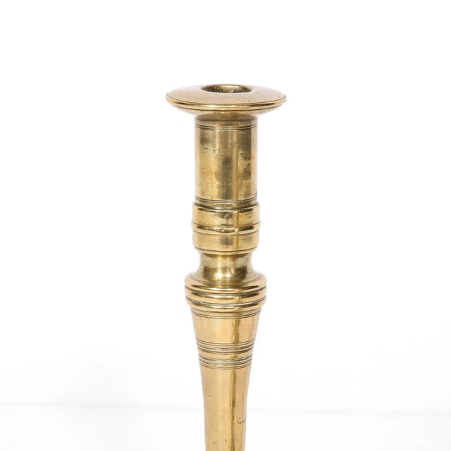 Antique Brass Sabbath Candle Holders For Sale - Image 11 of 12