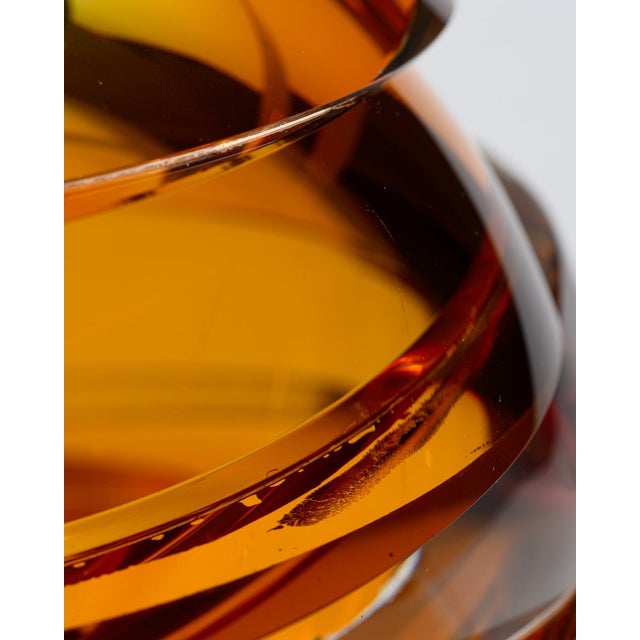 Orange Blockglas Amber Globe Vase from Rosenthal Creative Center, Germany, 2012 For Sale - Image 8 of 10