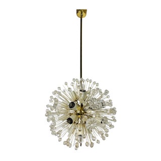 Glass and Brass Sputnik Chandelier by Emil Stejnar for Rupert Nikoll, 1960s For Sale