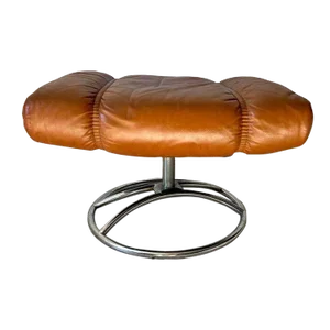 Mid 20th Century Mid Century Ekornes Leather Ottoman