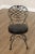 Victorian Vintage Rose Pattern Wrought Iron Side Chairs - A Pair For Sale - Image 3 of 12