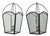 Pair of Large French 1900s Iron Lanterns with Rippled Glass, Rewired for USA For Sale