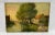 Paint Vintage European Cottage Landscape Oil Painting For Sale - Image 7 of 9