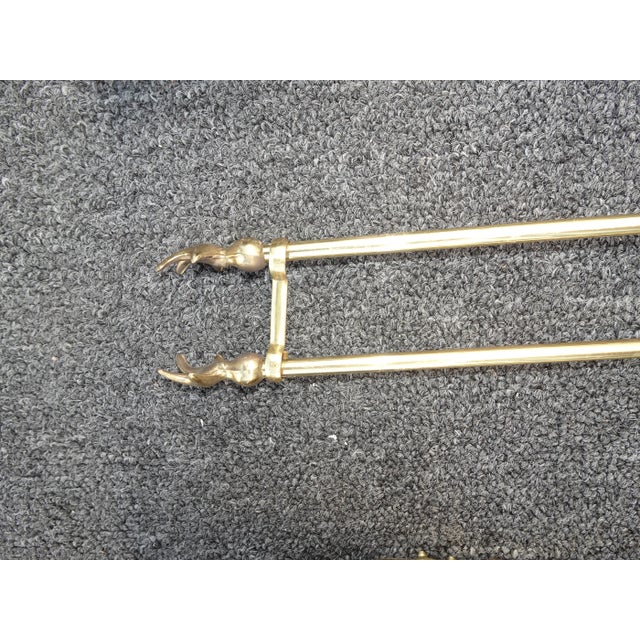 Gold Fp 12 Vintage French Country Gold Fireplace Tools W Four Tools For Sale - Image 8 of 12