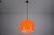Gold Mid-Century Red Glass Pendant Lamp, Italy, 1960s For Sale - Image 8 of 15
