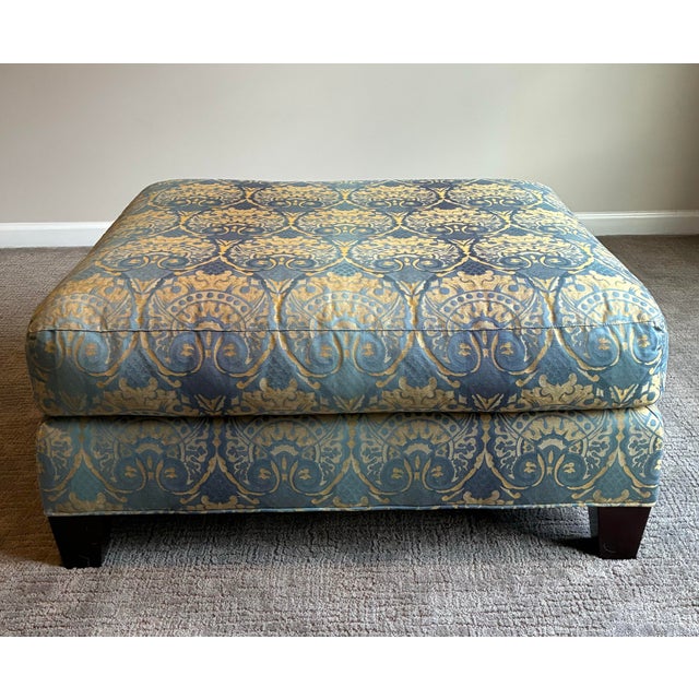 Late 20th Century Baker Furniture Lounge Chair & Ottoman For Sale - Image 9 of 12