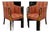 Pair Southwood Finely Inlaid Sheraton / Federal Armchairs For Sale