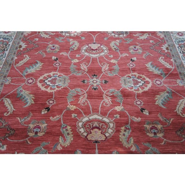 Karastan Ashara 100% Wool Red Agra Acanthus Palmette 549 Area Rug Carpet 9 X 12 For Sale - Image 15 of 15
