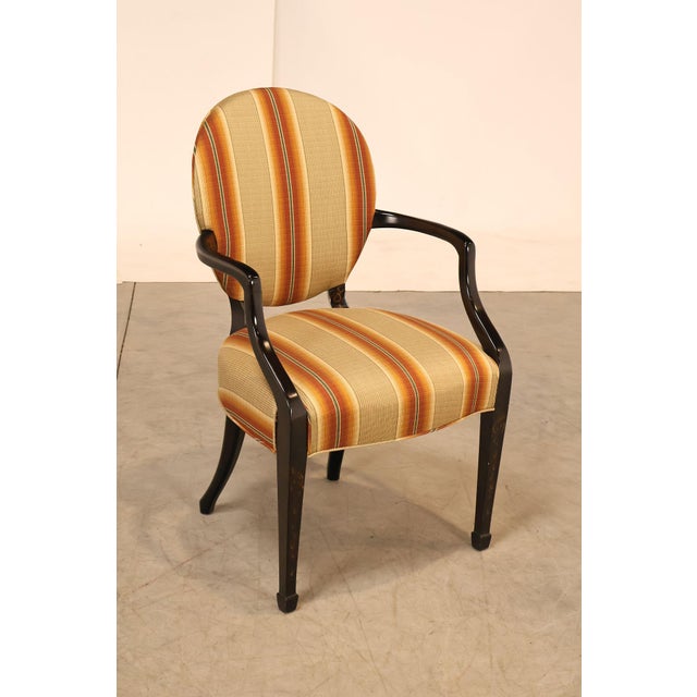 Late 20th Century Baker Furniture Set Of Eight Oval Back Dining Chairs For Sale - Image 5 of 18