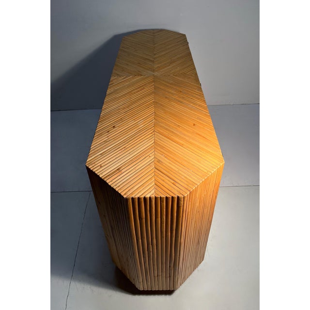 Vintage Bamboo Rattan Chest Drawers Sideboard Credenza Dresser by Milo Baughman For Sale In Chicago - Image 6 of 8