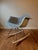 Mid-Century Modern Eames Molded Plastic Arm Chair With Rocker Base and Fully Upholstered Shell For Sale - Image 3 of 6