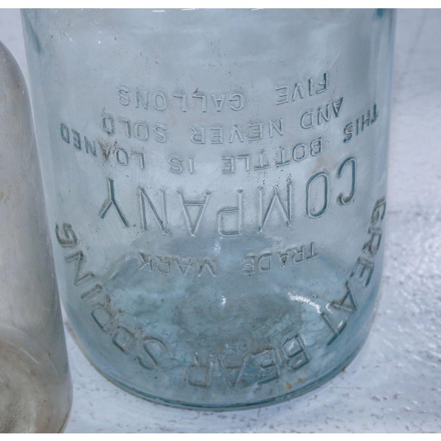 Farmhouse Vintage Hand Blown Glass Demijohns- Set of 3 For Sale - Image 3 of 8