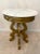 Victorian Victorian Style Oval Marble Top Gold Color Accent Table Excellent Condition Vintage For Sale - Image 3 of 10
