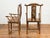 Wood Chinese Qing Dynasty 19th Century Yoke Back Armchairs with Rattan Seats - A Pair For Sale - Image 7 of 13