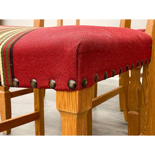 Red Set 6 Danish Dining Chairs Mid Century Modern For Sale - Image 8 of 11