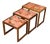 Vintage Scandinavian Teak Nesting Tables, 1960s, Set of 3 For Sale