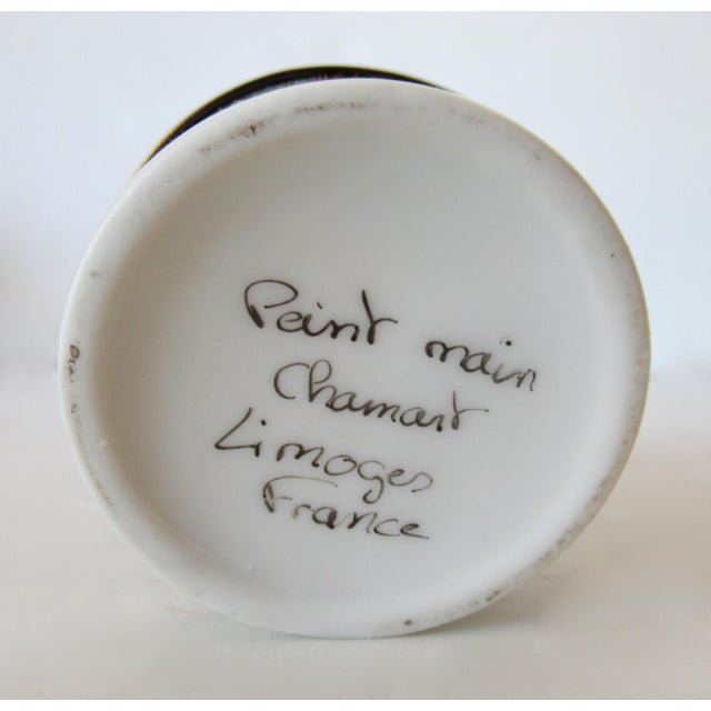 Metal French Hand-Painted Limoges Christmas Tree Lidded Trinket Box For Sale - Image 7 of 8