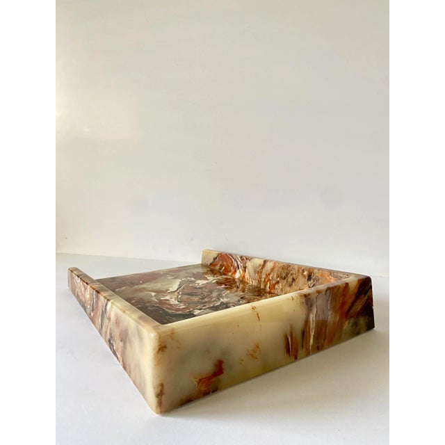 Vintage Faux Ultra Stone Letter Tray by Sunlight Industries For Sale - Image 4 of 8