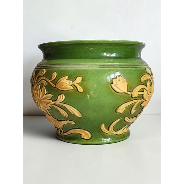 Art Nouveau Style Ceramic Plant Pot, 1970s For Sale - Image 3 of 9