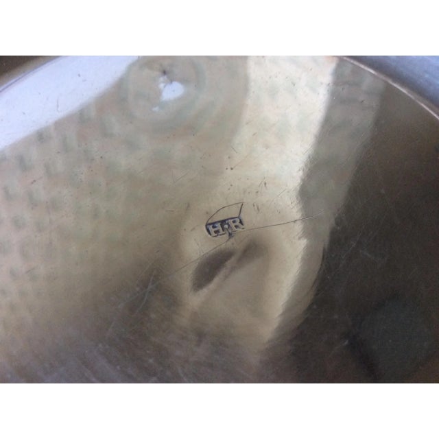 Sheffield Silver Co. Antique Sheffield Silver and Cobalt Blue Bowl For Sale - Image 4 of 11