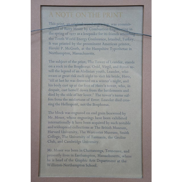 1970s 2 Barry Moser Nasradin Hodja & Tower of Leander Woodblock Prints 14"- Set of 2 For Sale - Image 10 of 12