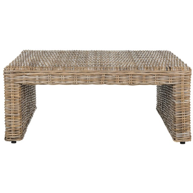 Carroll Wicker Coffee Table in Natural For Sale In Philadelphia - Image 6 of 6